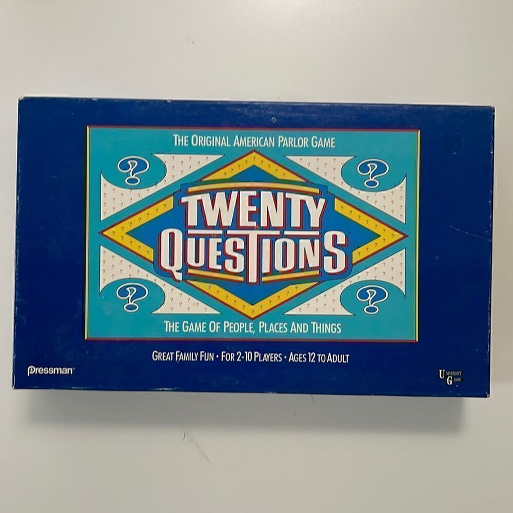 Twenty questions family board game.  The game of People Places and Things.